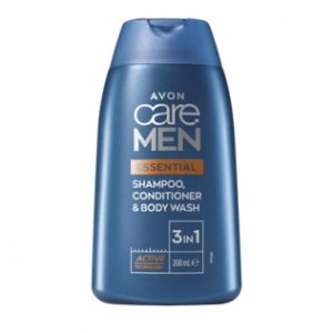 Avon Care Men Essential 3-in-1 Shampoo, Conditioner & Body Wash – 200ml