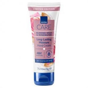 Avon Care Almond Milk & Rosewater Hand Cream – Limited Edition, 48H Moisture, 75ml