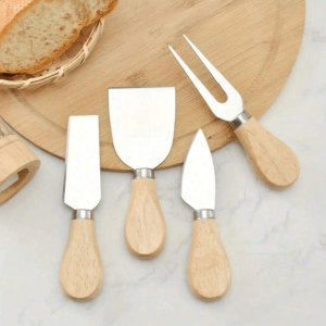 wooden handle cheese knife set (set a)(4 pcs)
