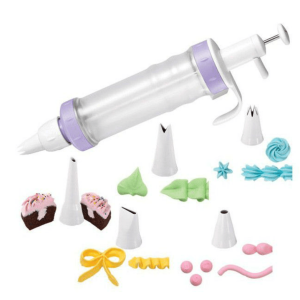 dessert decorator plus tool with 5 decorating tips