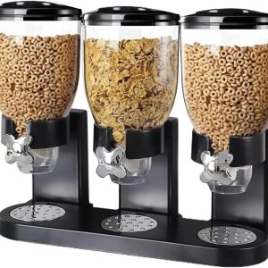 triple canister dry food dispenser