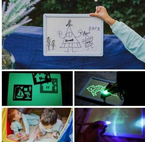 2in1 Glow Painting Board For Kids (A4) 2in1 Glow Painting Board For Kids (A4)