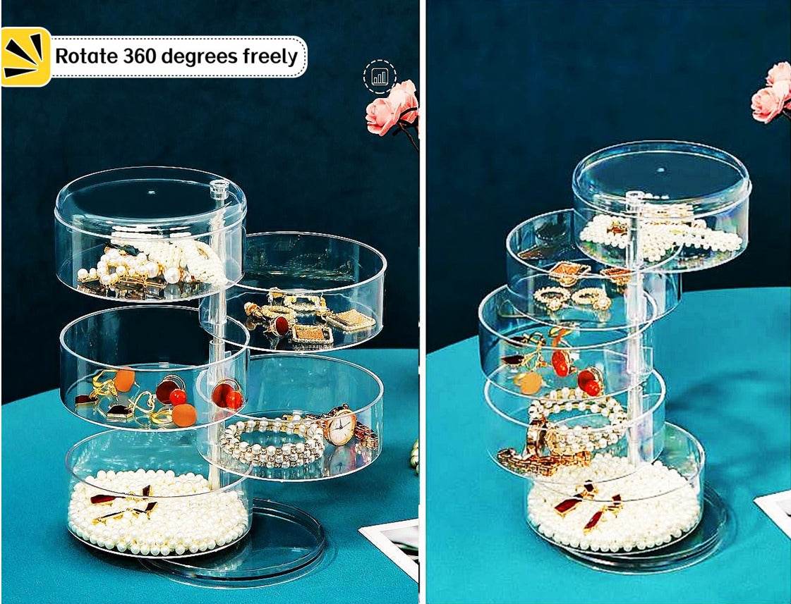 Rotating Acrylic Jewellery Storage Box (5 Tier) - Image 5