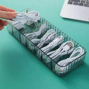 data cable storage box (grey)
