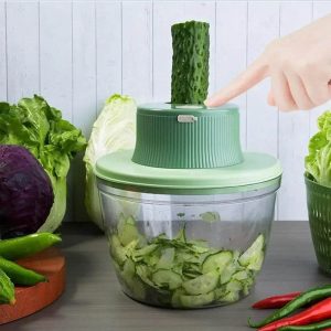 multifunctional electric vegetable chopper and salad spinner