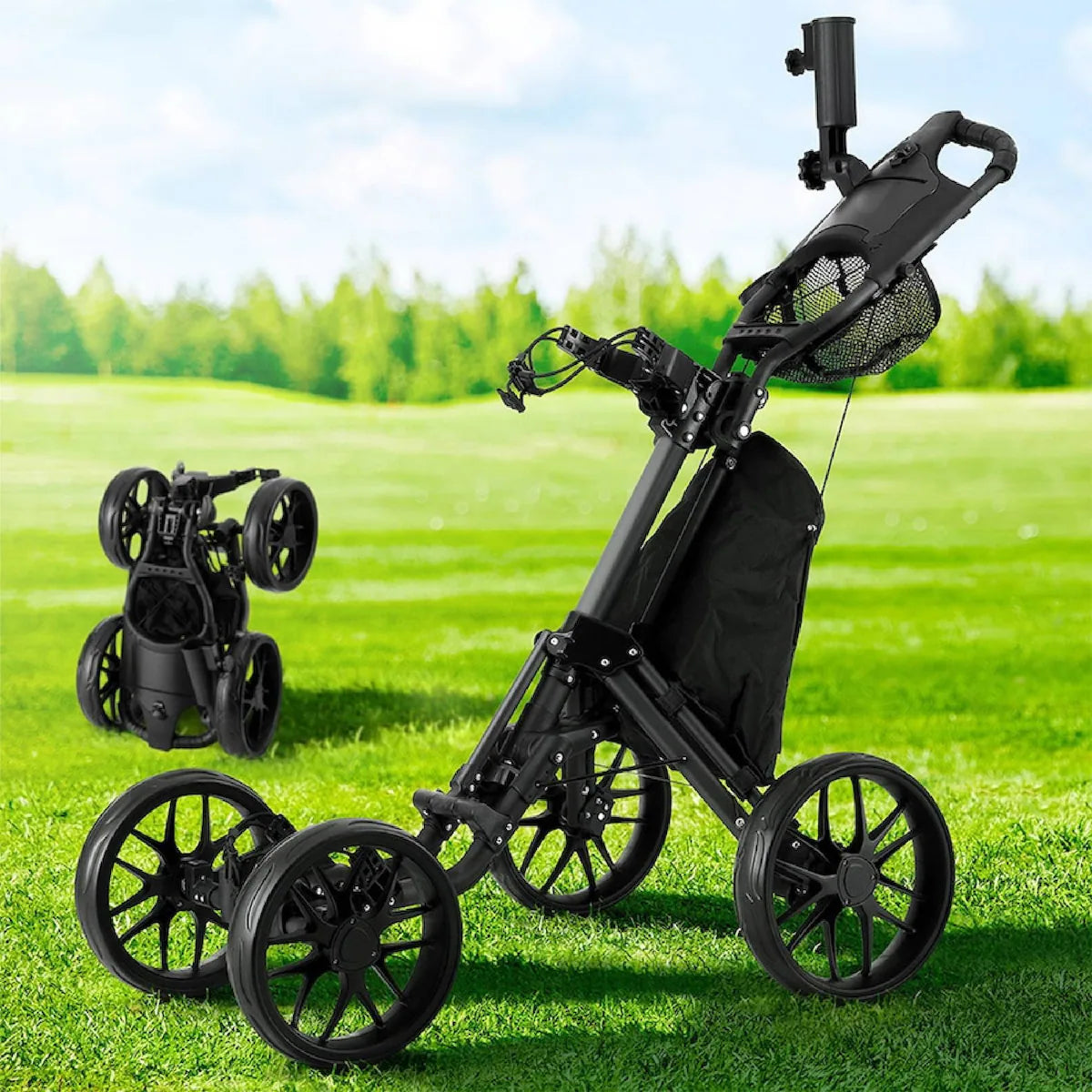 four wheel golf push cart four wheel golf push cart