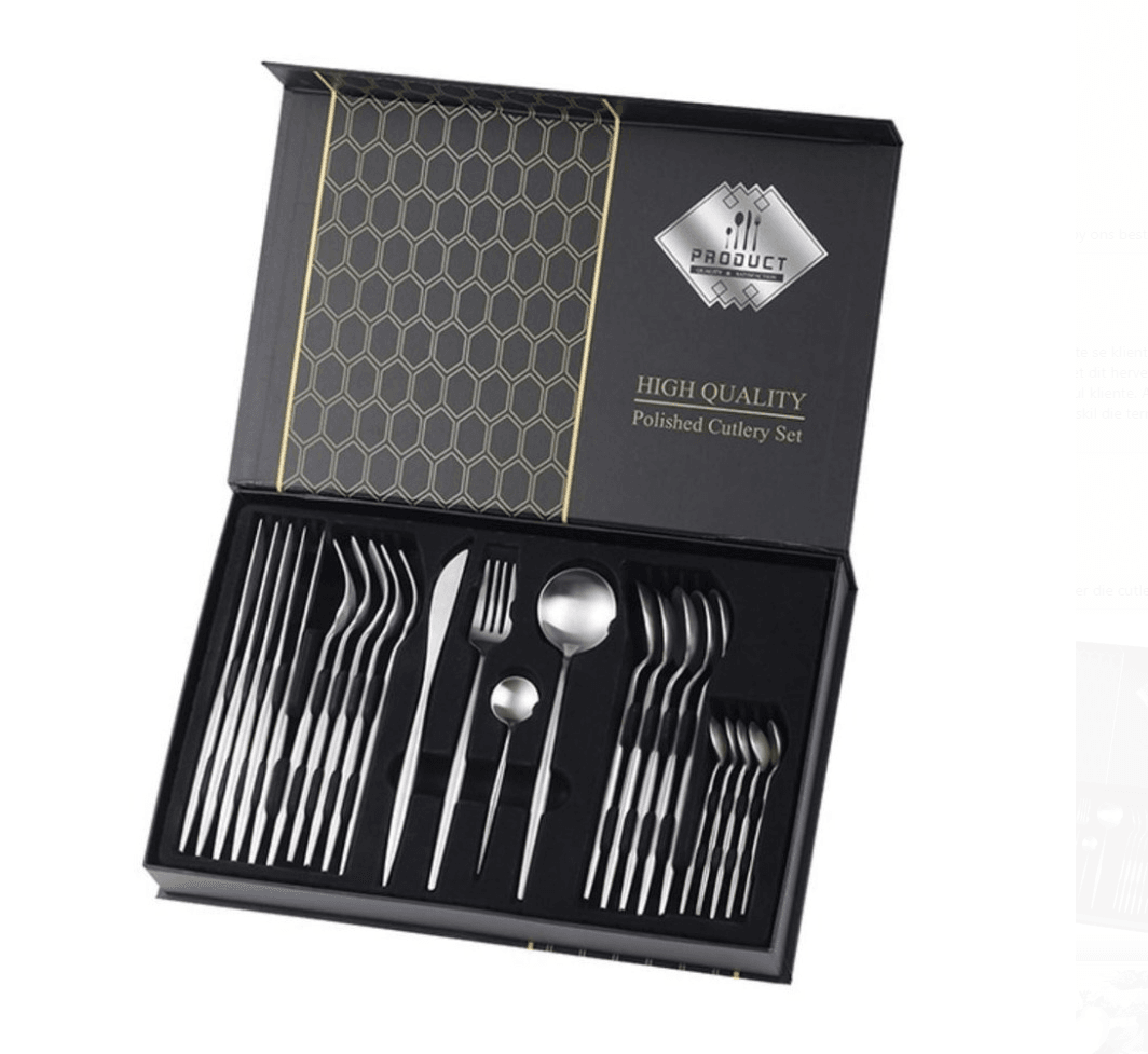 Polished Cutlery Set (24 pcs)(Silver) Polished Cutlery Set (24 pcs)(Silver) - Image 4