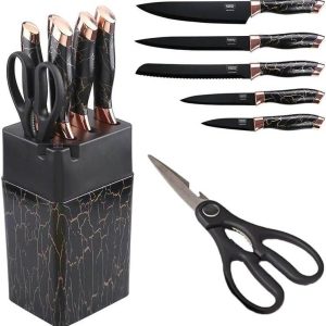 marble kitchen knife set (7 pcs)