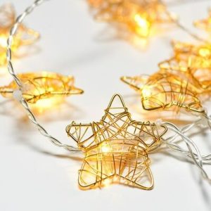 decorative star string light (10l)(3m)(yellow)