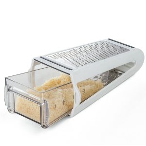 two way cheese grater with removable container