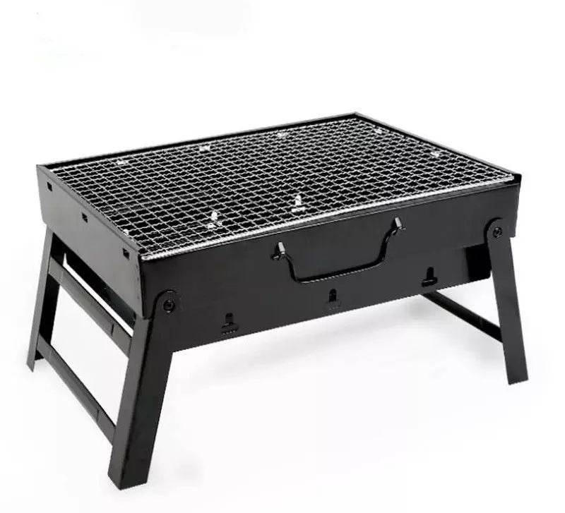 portable outdoor stainless steel foldable bbq grill pit