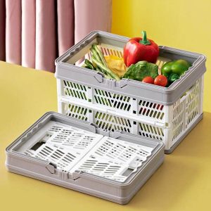 collapsible foldable storage shopping basket