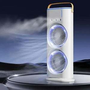 double head tower fan