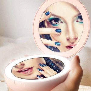 Hand Warmer With LED Makeup Mirror