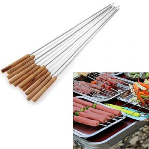 barbecue stainless steel skewers (12 pcs)