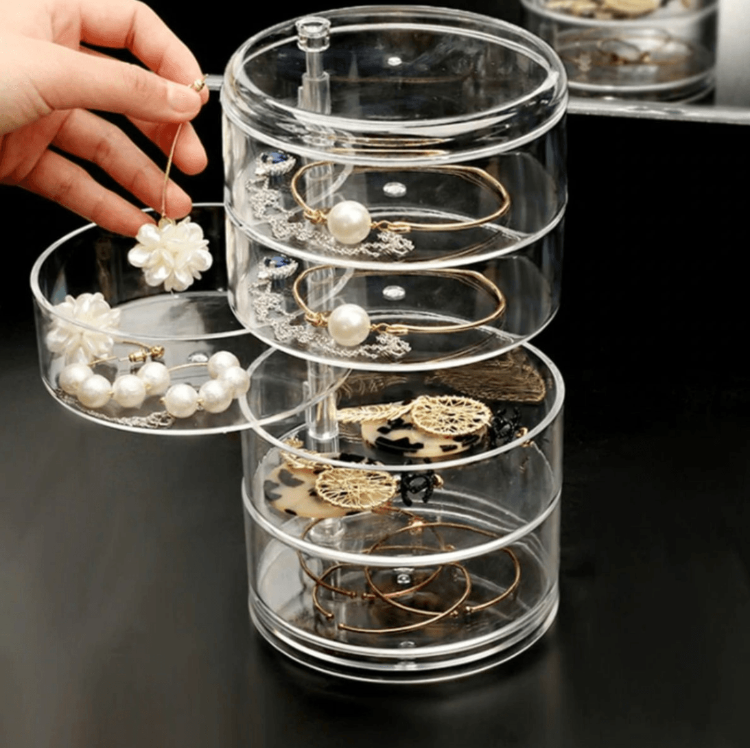 Rotating Acrylic Jewellery Storage Box (5 Tier) - Image 2
