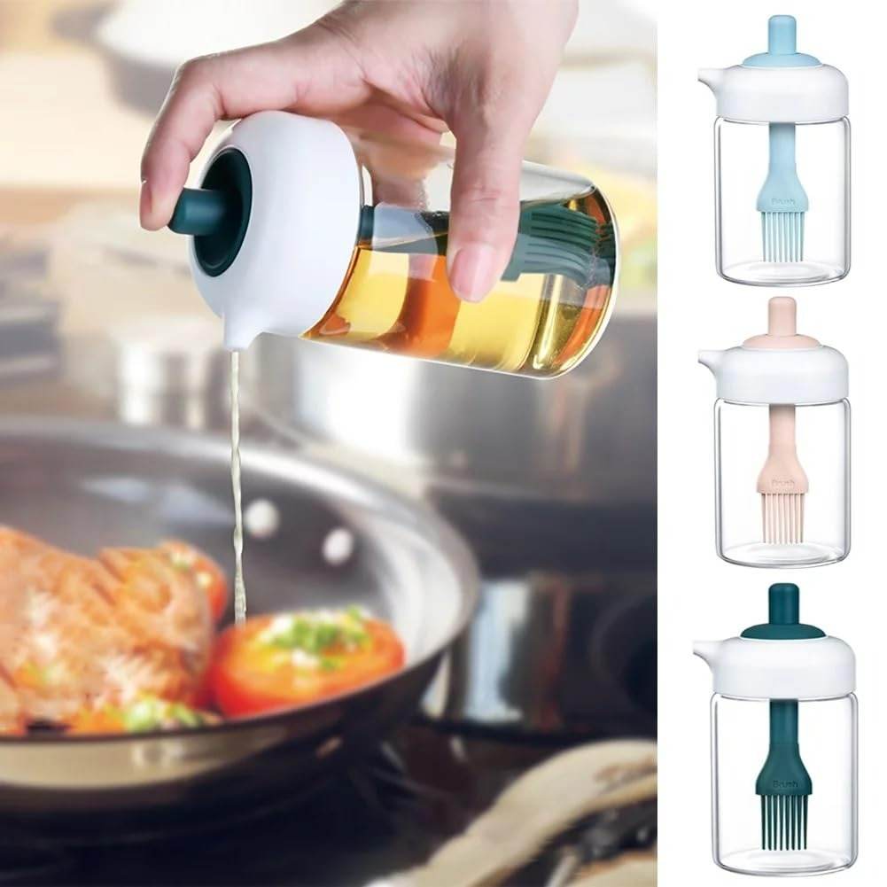2in1 Oil Dispenser Bottle With Brush - Image 2