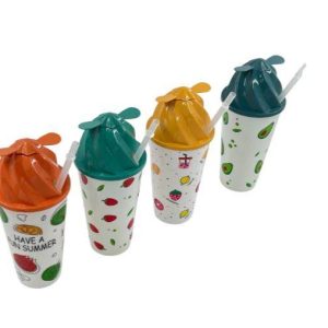 Ice Cream Water Cup With Lid (500ml)(12 pcs)
