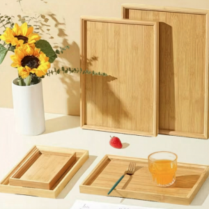 bamboo nesting tray set (5 pcs)