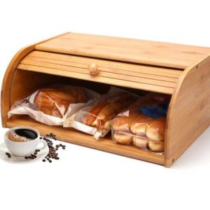 large bamboo bread bin