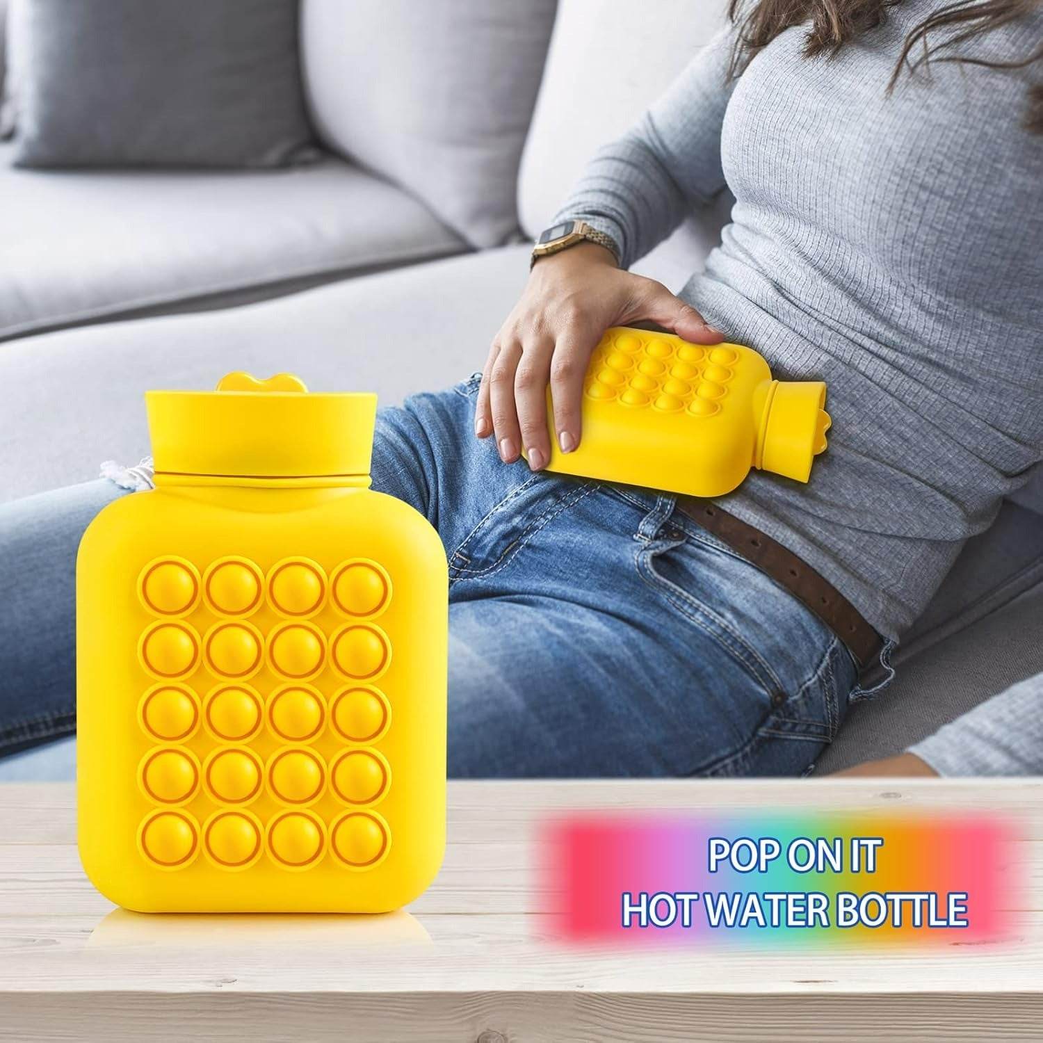 Hot And Cold Compress Water Bottle Pop-It Bag (500ml)(Yellow) Hot And Cold Compress Water Bottle Pop-It Bag (500ml)(Yellow)