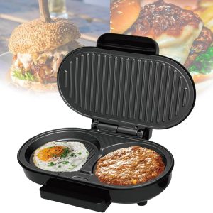 electric multi function mini frying pan 2 slice grill hamburger maker