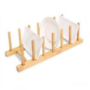wooden dish rack (6 slots)