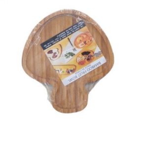 wooden mushroom fruit plate