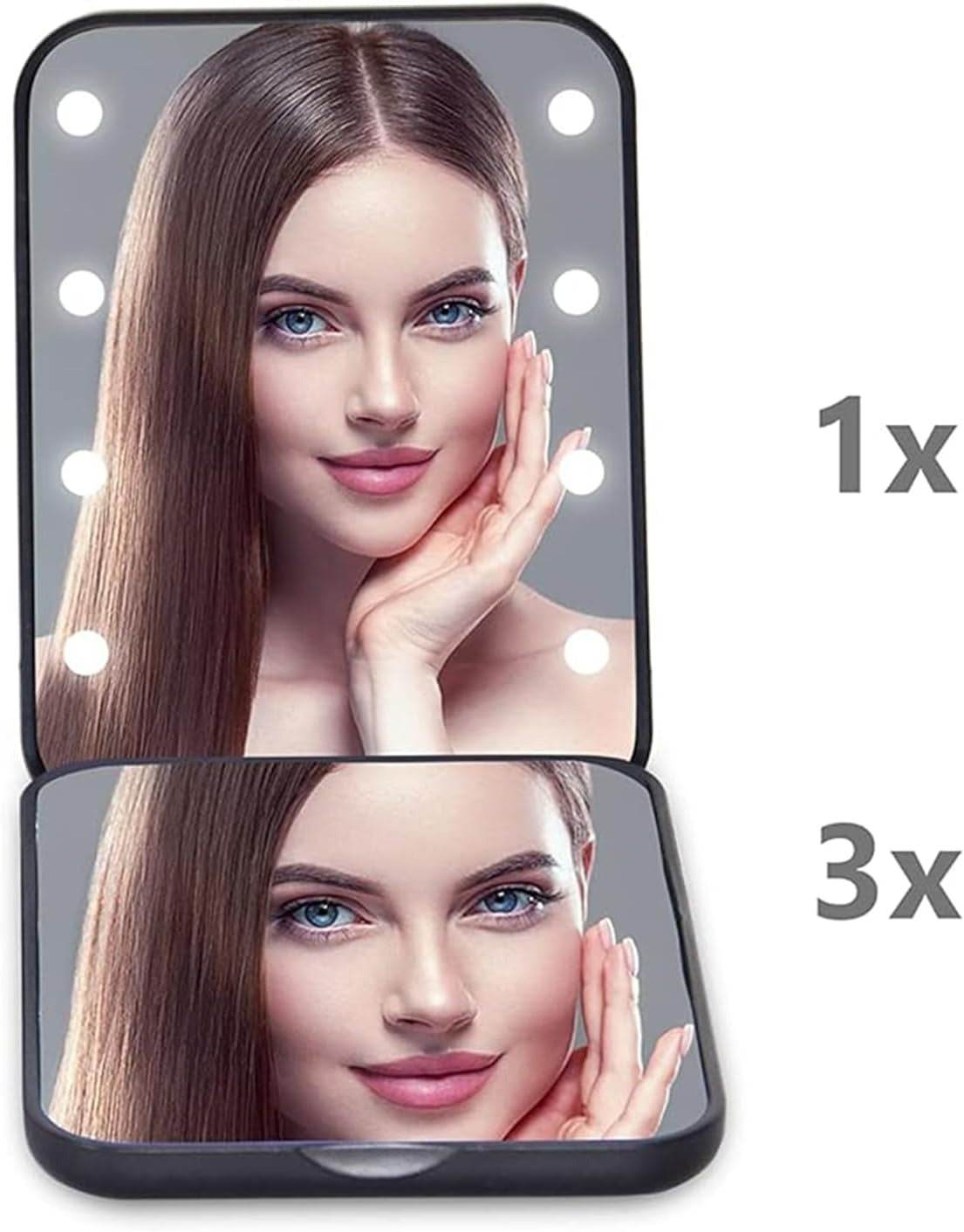 Portable Handheld Foldable Led Light Makeup Mirror Portable Handheld Foldable Led Light Makeup Mirror
