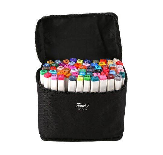 coloured dual marker and highlighter pen set (60 pcs) coloured dual marker and highlighter pen set (60 pcs)