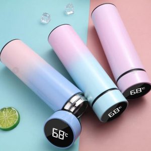 pastel smart led temperature thermos bottle (500ml)