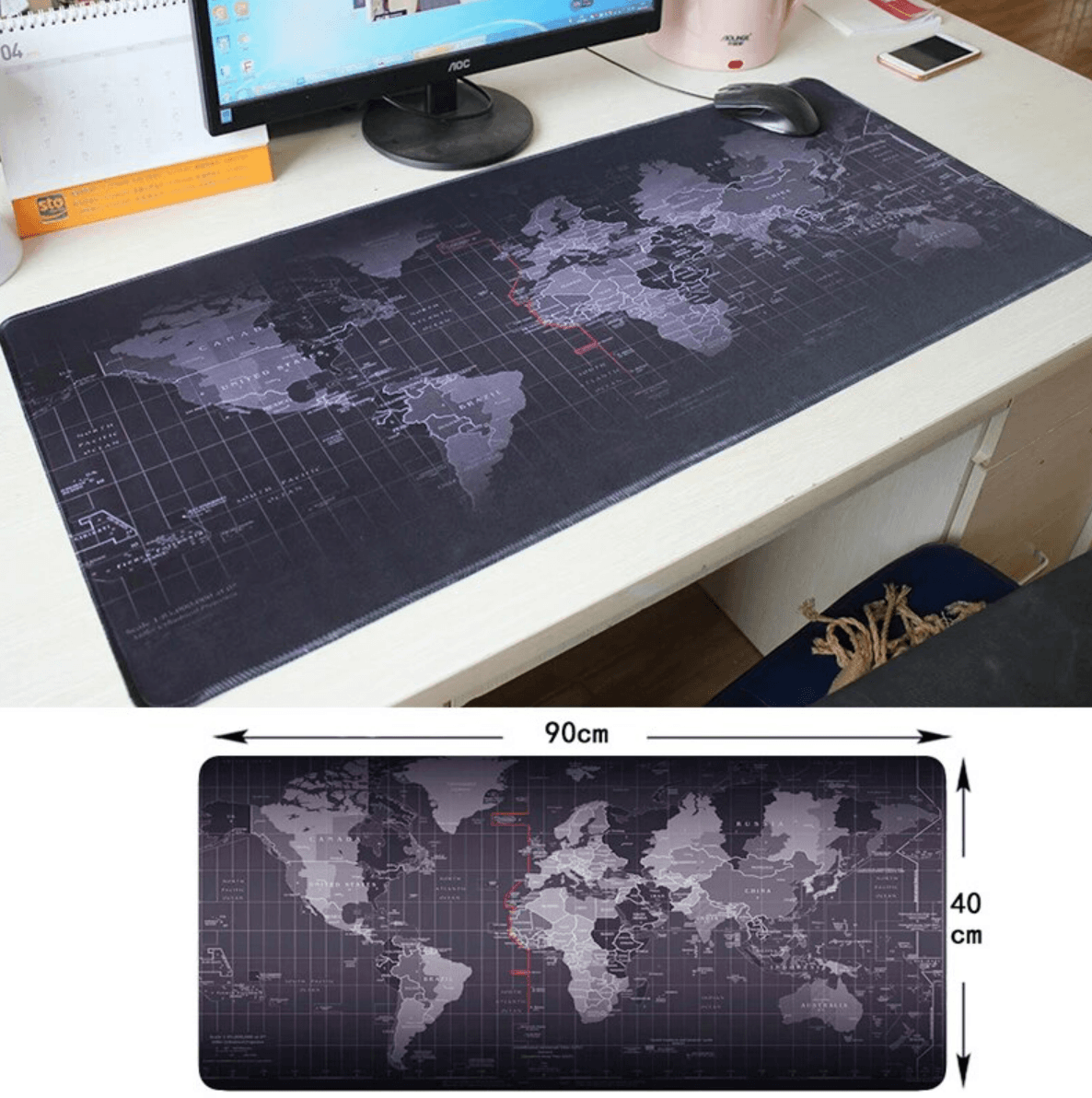 large anti slip world map mouse pad large anti slip world map mouse pad