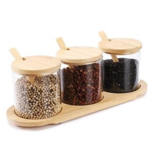glass condiment set (3 pcs)