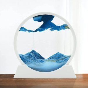 moving sand art 3d seascape relaxing display (large)(25.5cm)