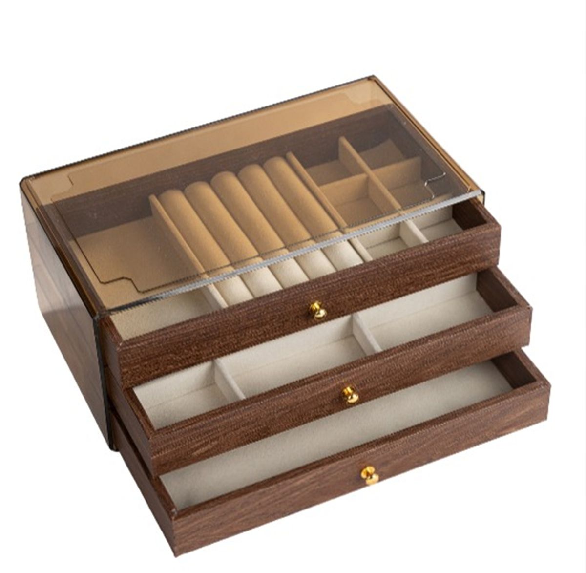 wooden jewellery storage box (3 tier) wooden jewellery storage box (3 tier)