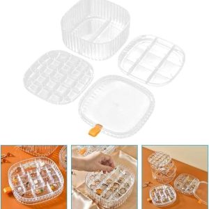 transparent jewellery tray organiser (3 layers)