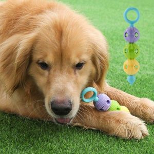interactive dog tooth cleaning massager stick toy