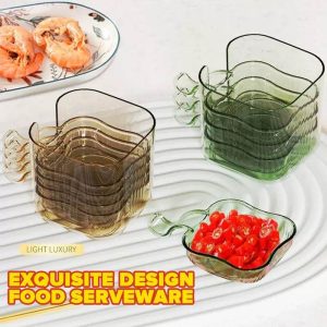 dipping serving plates (6 pcs)(green)