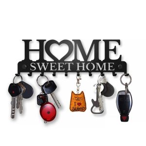 home sweet home wall mounted key hook (10 hooks)