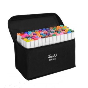 coloured dual marker and highlighter pen set (80 pcs)