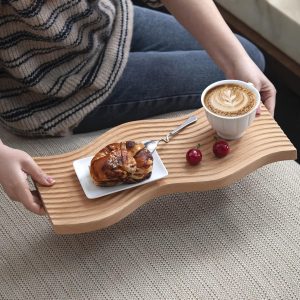 decorative spiral groove serving board