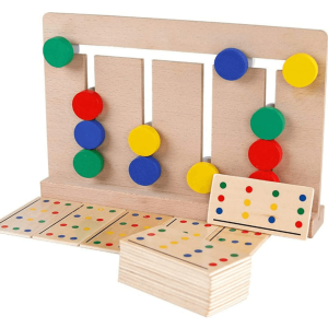 Wooden Four-Colour Matching Board Game