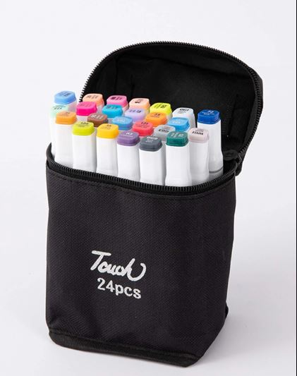 coloured dual marker and highlighter pen set (24 pcs) coloured dual marker and highlighter pen set (24 pcs)