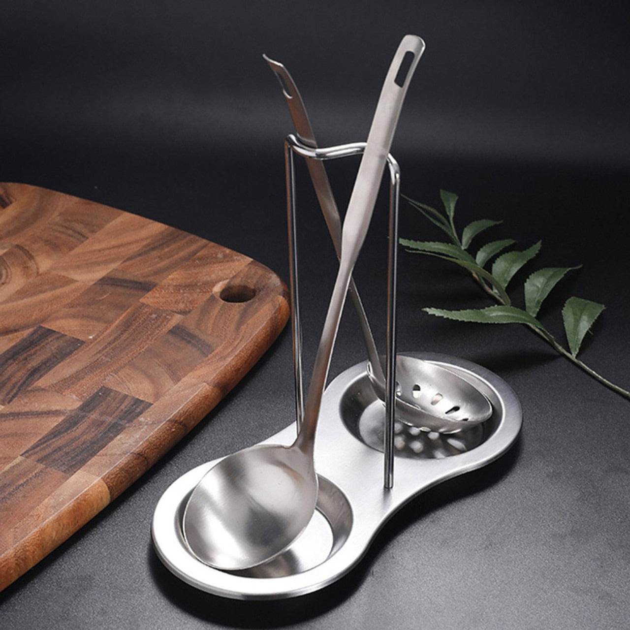Stainless Steel Spoon Storage Rack (Spoons Excluded)