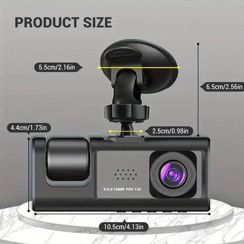 3 channel 1080p mini vehicle dash cam 3 channel 1080p mini vehicle dash cam