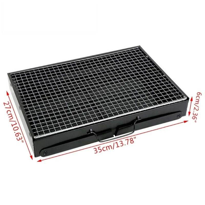 portable outdoor stainless steel foldable bbq grill pit