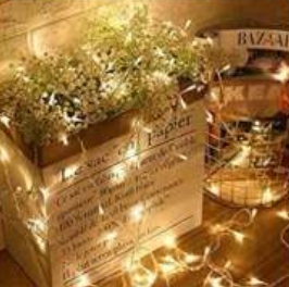 battery operated string lights (50l)(7m)(yellow)