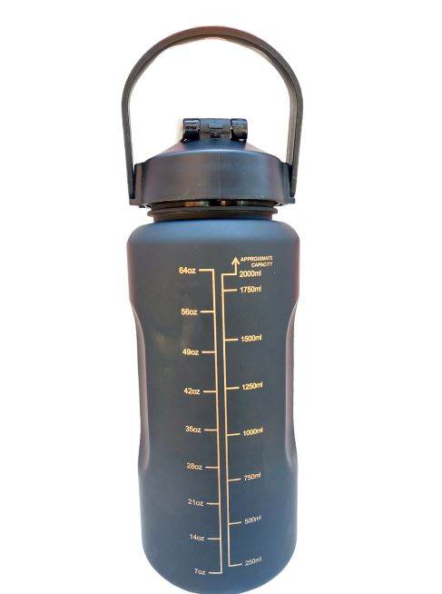 Motivational Bottle (2L)(Black) Motivational Bottle (2L)(Black) - Image 2