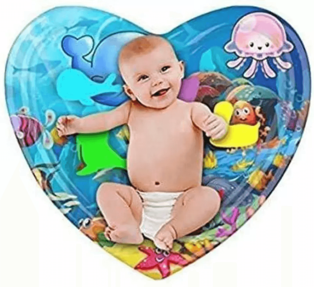Heart Tummy Time Inflatable Water Play Mat - Image 2