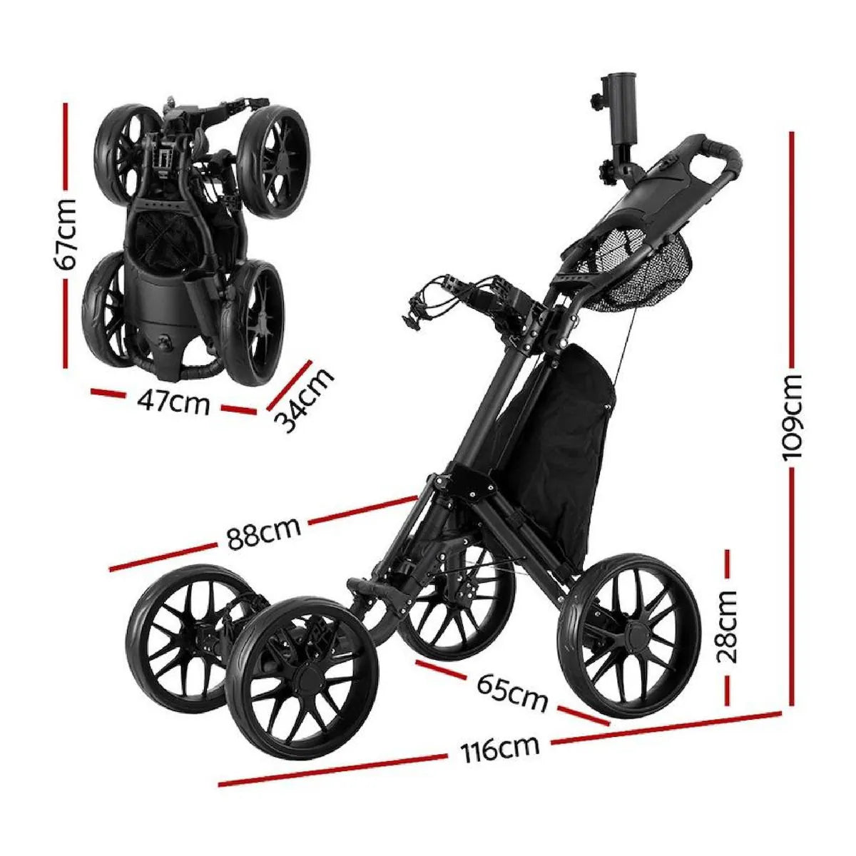 four wheel golf push cart four wheel golf push cart